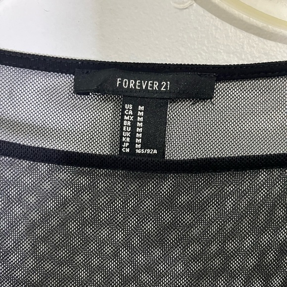 Forever 21 Mesh Overlay Baby Doll Mini Dress - Picture 2 of 3